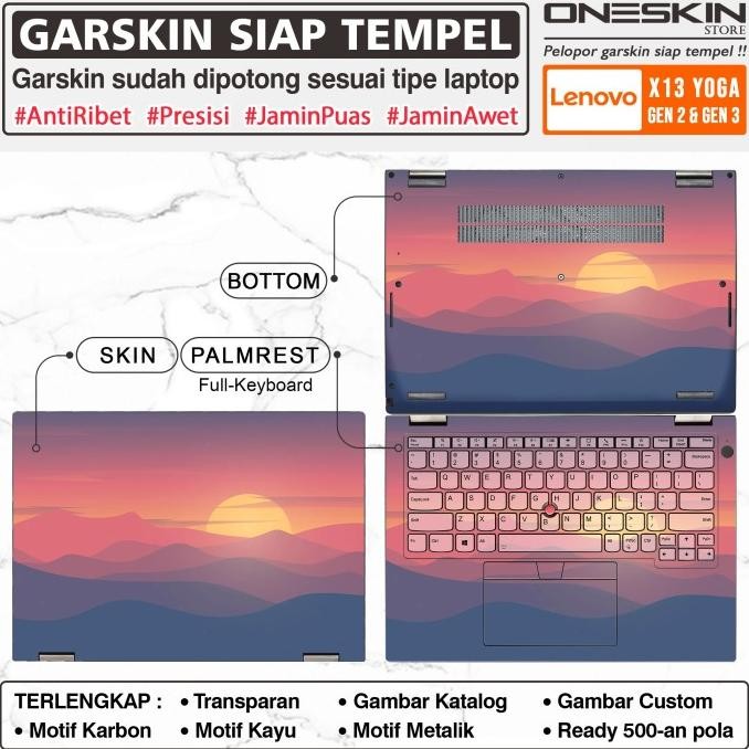 Garskin Sticker Laptop Lenovo Thinkpad X13 Yoga Gen 2 3 Skin Full Body
