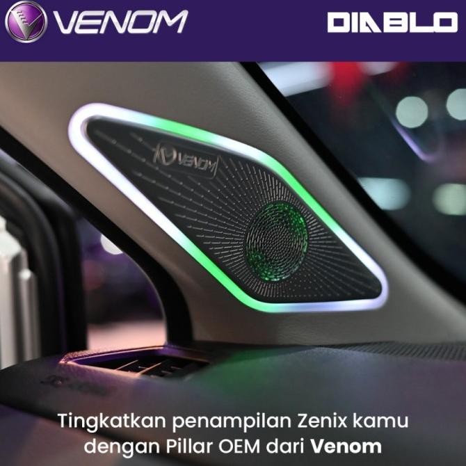 New Pilar Tweeter 2 Way Venom Interior Mobil Pillar Toyota Innova Zenix OEM Looks