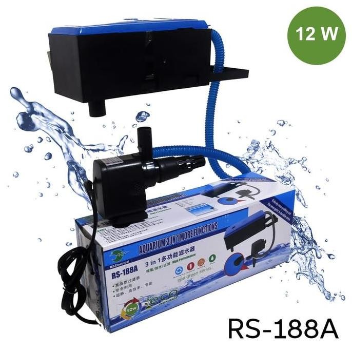 siap kirim jirifarm box filter akuarium aquarium top filter rs188a 800l/jam 12 w