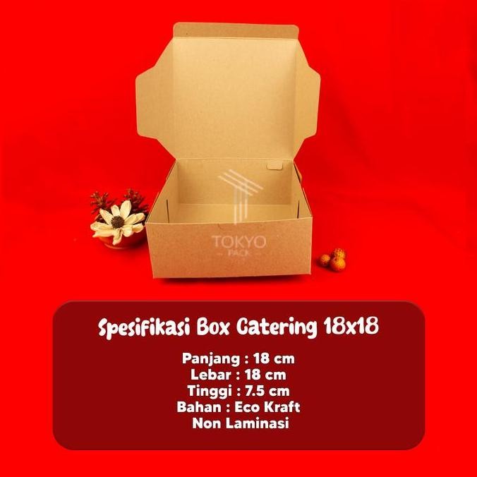 

Dus Box Nasi Duplex - Dus Box Catering - Dus Box Acara Uk 18 X 18 (Per Pack) Asli
