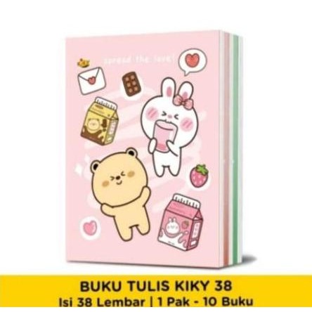 

SALE! (10 BUKU) BUKU TULIS SEKOLAH 38 LEMBAR KIKY /BUKU OKEY GARIS ISI 1 PAK