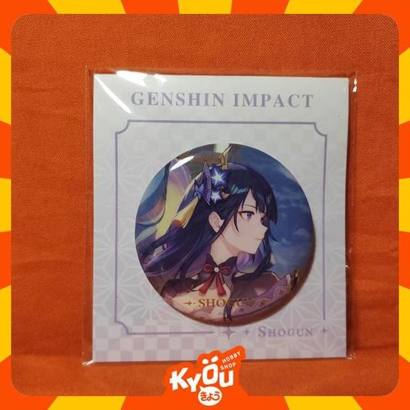 Raiden Shogun Yae Miko Shenhe Itto Background Theme Can Badge Genshin murah