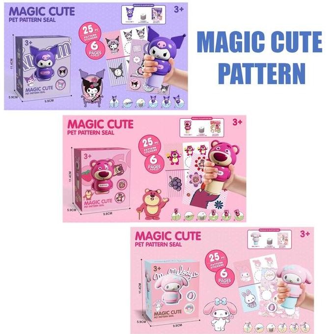 

baru !!! Mainan Edukasi Stempel Lucu Karakter Sanrio Magic Cute Pattern Seal Sticker