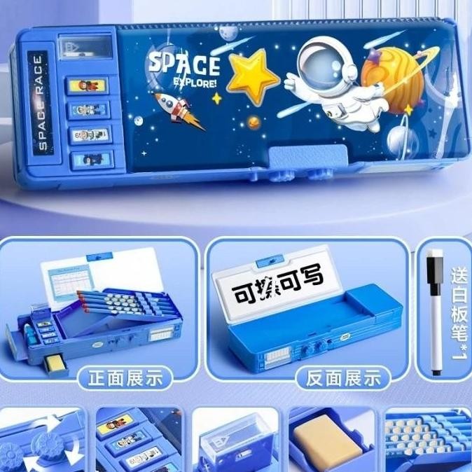 

ASB Tempat Pensil Password Karakter Astronot Rocket Kuromi Melody Cinnamoroll Multifungsi + Rautan