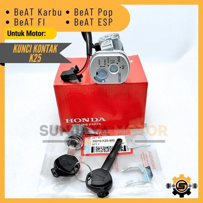 Kunci Kontak Set K25 Keyset Original Honda Beat Karbu Beat FI Beat Pop Beat ESP Kunci Motor 1 Set Ke