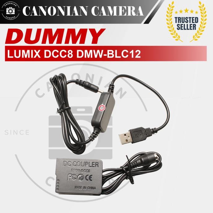 DMW-BLC12 Dummy Battery for Panasonic Lumix G7 G85 G80 FZ1000 FZ2500 DCC8