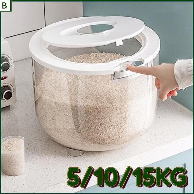

Terlaris 5/10/15Kg Tempat Beras Kotak Penyimpanan Kacang Tepung Makanan Rice Box Storage / Kotak Penyimpanan Beras Berkualitas