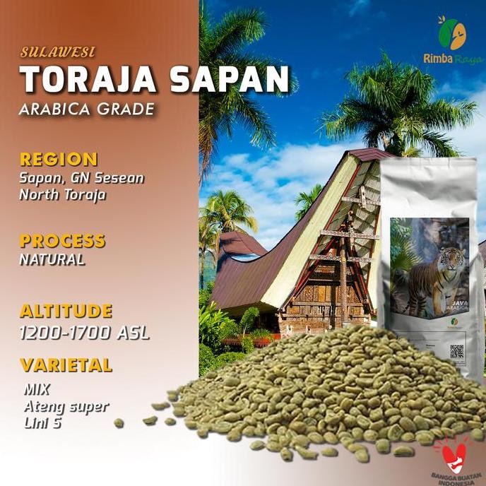 

ready stock arabica green bean Toraja Sapan Natural process
