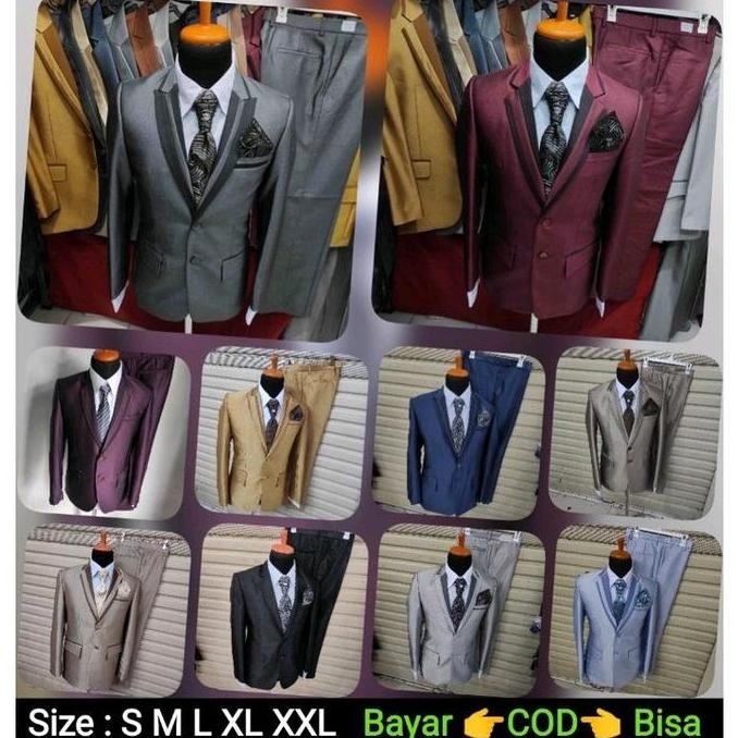 1 stel JAS dngn CELANANYA (SIZE M L XL XXL) Bahan semi woll Jad Abu tua jas maroon jas burgundy jas 