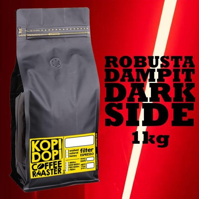 

ready stock Biji Kopi Bubuk Robusta Dampit DARK ROAST SIDE 1 kg 1kg