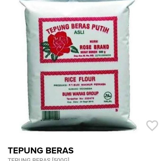 

Terlaris Tepung Beras Rose Brand 500Gr