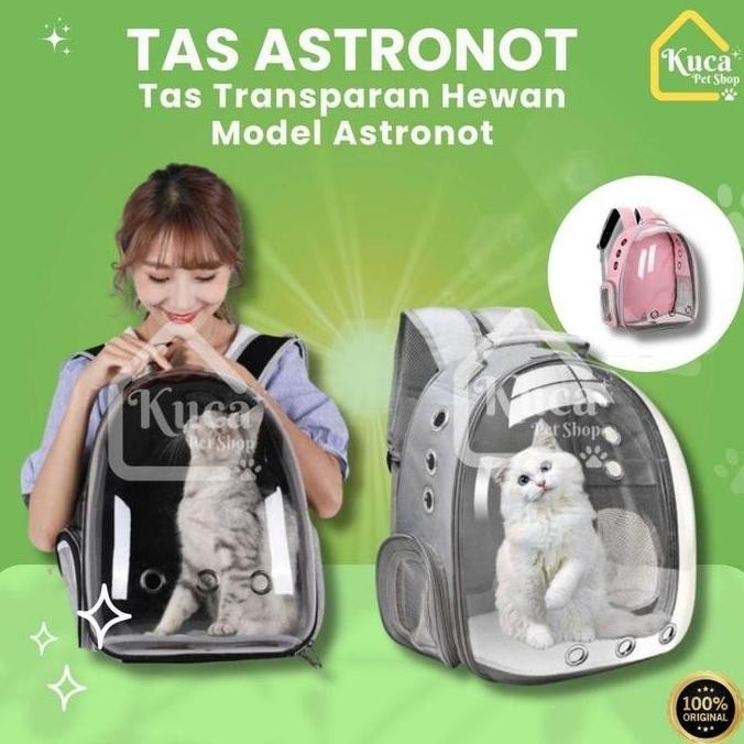 Tas Ransel Astronot Kucing Transparan Tas Astronaut Kucing Besar Pet Accessories Tas Kucing Astronot
