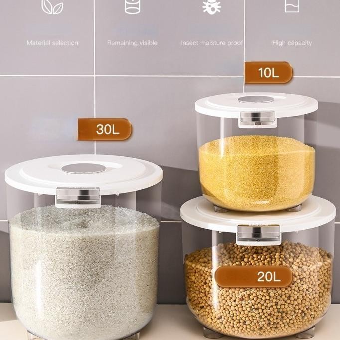 

Terlaris Sale Termurah 5/10/15Kg Tempat Beras Kotak Penyimpanan Kacang Tepung Makanan Rice Box Storage / Kotak Penyimpanan Beras Readyy