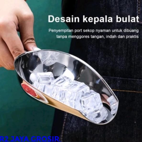 

Terlaris Sendok Sekop Es Batu Stainless Skop Serokan Beras Tepung Ice Scoop *