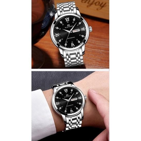 Jam Tangan Analog Date Pria Vavavoom 2461 Stainless Steel Water Resist Original