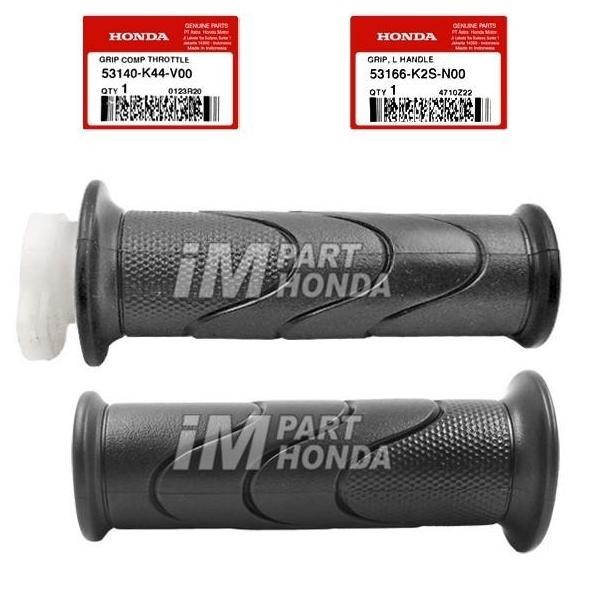 AHM ORIGINAL Handgrip Handfat Pedal Gas Kiri Kanan Honda Vario 125 Vario 150 Old Led 2015 2016 2017 