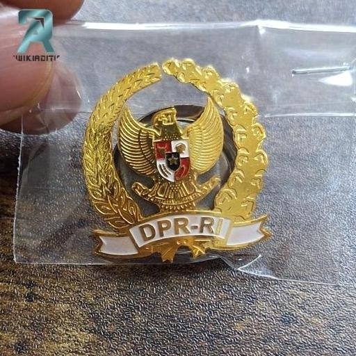 Pin Logo Dpr Ri, Dpd, Mpr Kuningan sepuh emas murah