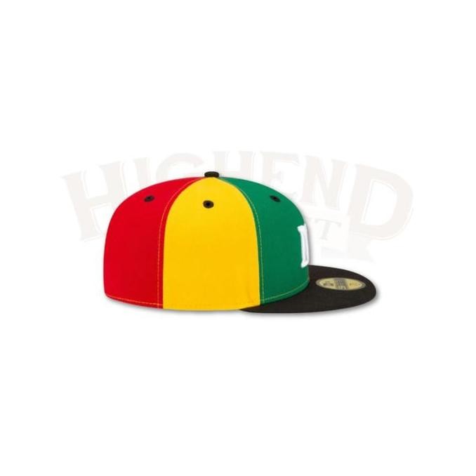 Sale Ready Stock Topi New Era New York Black Yankkes Bob Marley Jamaica Colorway 59Fifty Fitted Hat 