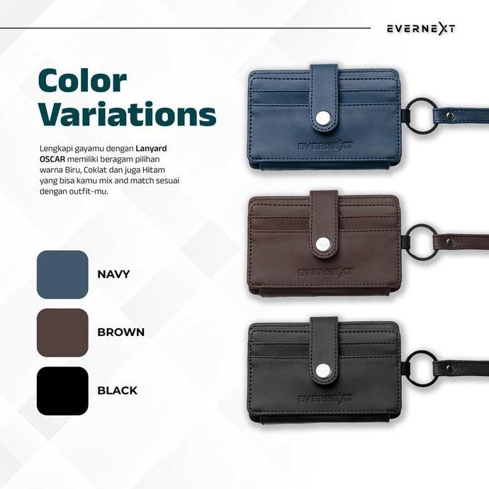 

Evernext Apparel - Lanyard Kartu ID Card Holder Name Tag Kantor Tas Kalung Dompet Kartu Gantung Oscar