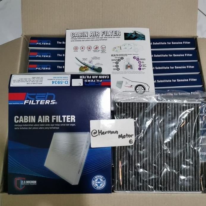 Saringan udara Cabin Filter Ac CARBON KEN D5934 ERTIGA Bensin - ALL new Ertiga XL7 Baleno Hatchback 