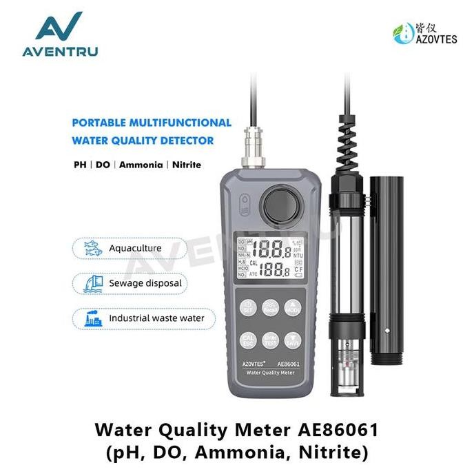 Dissolved Oxygen DO Nitrite pH Ammonia Meter Alat Ukur Kadar Oksigen Nitrit Amonia Meter Dalam Air A
