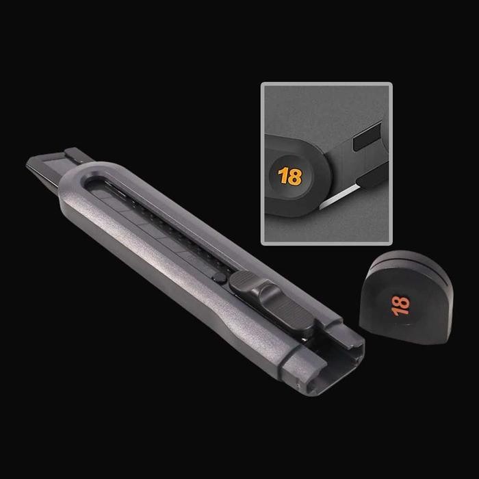 

Deli Pisau Cutter Auto Lock Snap Off Wide Blade Sk2 18Mm Ht4018