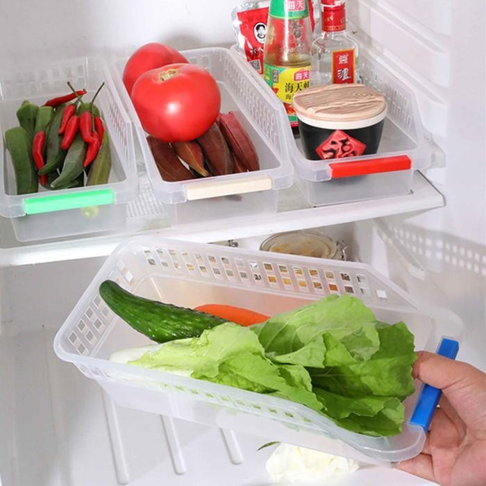 Laci Kulkas / Keranjang Plastik / Kotak Penyimpanan / Serbaguna
