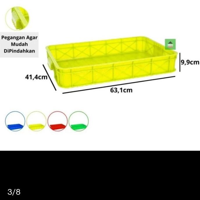 monggo] Box Kontainer Rapat Keranjang Industri Perkakas Krat Gelas Green Leaf