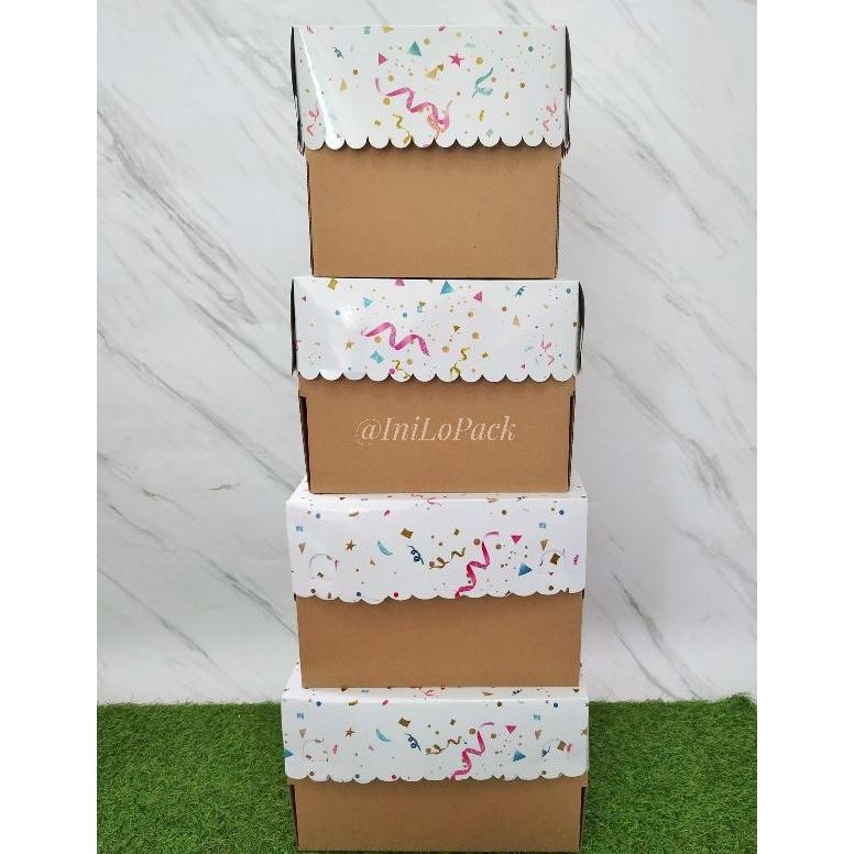 

Eq-77 Rq-56 @5Pcs Dus Tart Party 22X22X20 / Box Kue 22 Cm / Dus Tart 22 Cm Terlaris