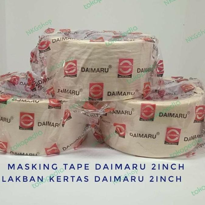 

Masking tape Daimaru/lakban kertas cream 2' 48mmx20m(min 1dus=48roll)