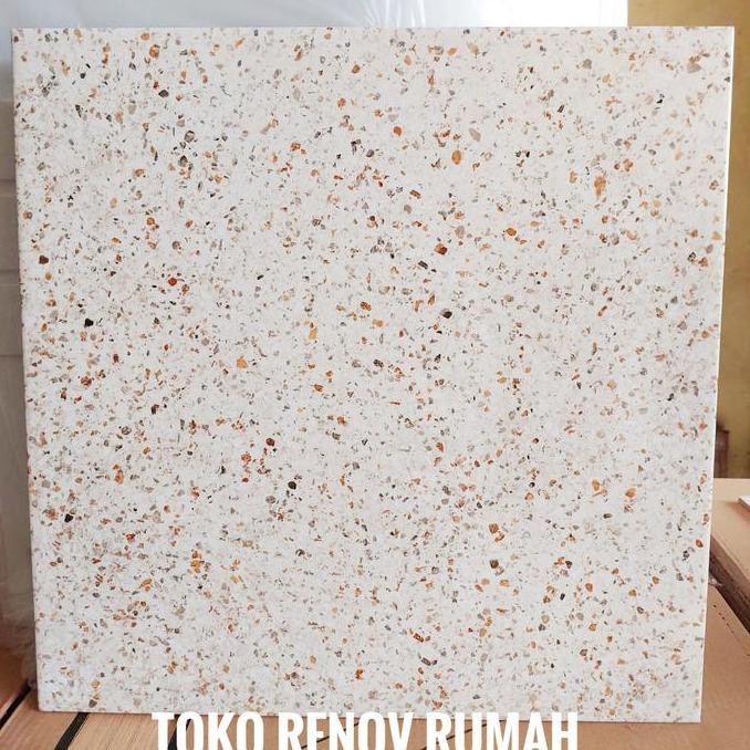 Keramik lantai 50x50 terazzo GLOSSY/ keramik motif trasso/ terasso TERBATAS