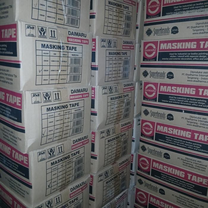 

Masking Tape /Lakban Kertas Daimaru 24Mm 1 Dus Isi 96 Roll Original Dan Terpercaya