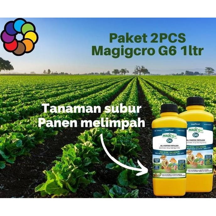 

Terlaris Green World Magicgro G6 998Ml Pupuk Organik Anti Banjir Paket 2 Botol