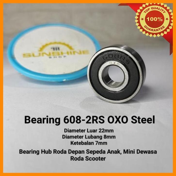 [LSS] BEARING KLAHER HUB RODA DEPAN SEPEDA ANAK MINI BMX SCOOTER 608 2RS OXO