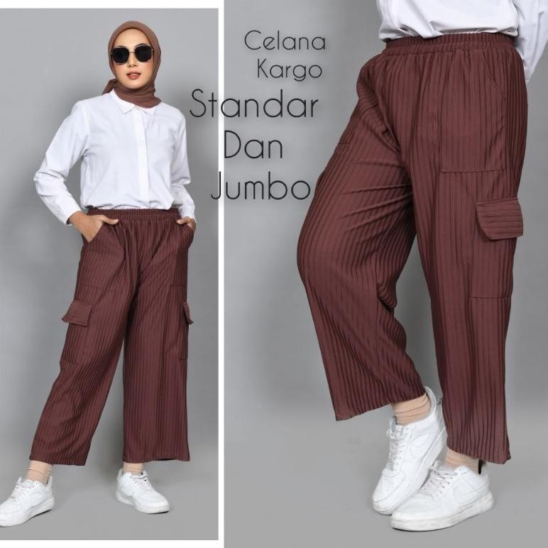 BEST SELLER CELANA KARGO ZIELA BAHAN KNIT HUSUS WANITA UKURAN JUMBO