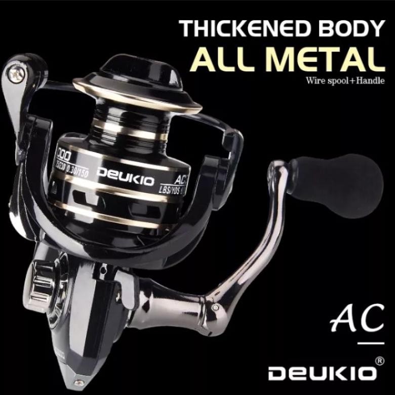 Reel Spinning Metal DEUKIO AC Series 800/ 2000/3000/4000/5000/6000/7000