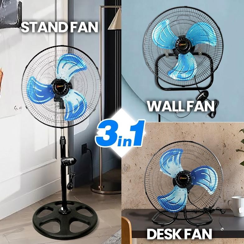Kipas angin besi JUMBO 18 OMICKO 3in1 / TORNADO FAN/kipas angin dinding/kipas/kipas angin berdiri/ki