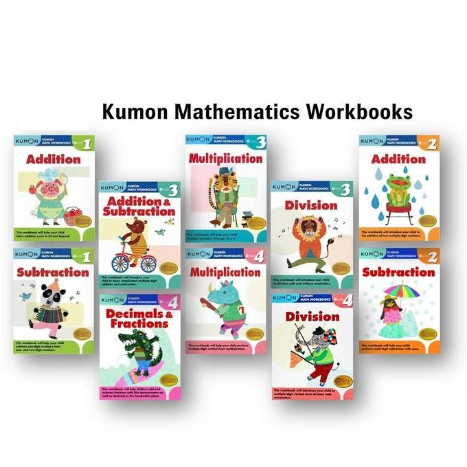 Tersedia Kumon Math Workbooks Mathematics Reading Writing Buku Latihan Soal Sd