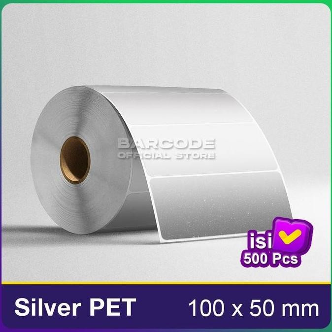 

TERBARU - Custom Label Barcode Putih Bahan Semicoated Thermal Yupo Silvermate