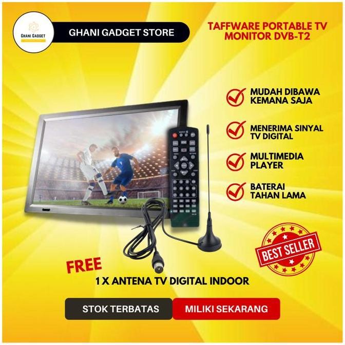 TV Portable Mini Led Monitor Televisi Kecil Portabel Digital Analog HD