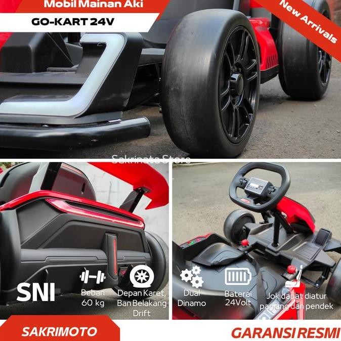 Terjangkau Mobil Aki Mainan Anak Nkyz 064C Gokart 24 Volt Ban Karet Bisa Dewasa