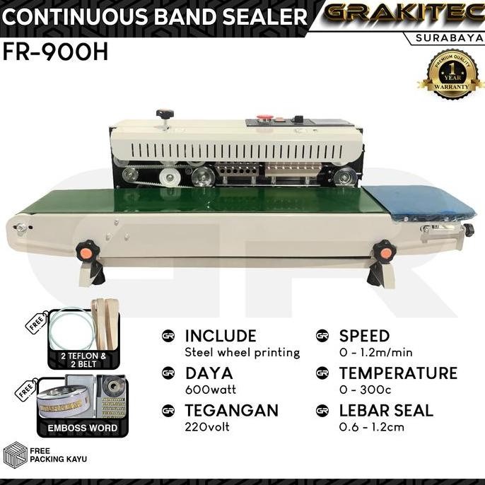 

TERBARU - Continuous Band Sealer Mesin Segel Plastik FR-900 Vertikal / Horizonta