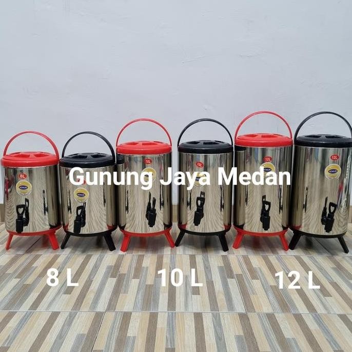 Milk Tea Bucket Tempat Kopi Teh Panas Stainless Higenis Tahan Panas