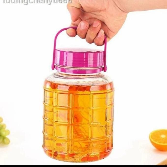 ] Toples Kue Kaca Lebaran Makanan Kombucha Biskuit Snack Asinan Ungu 4L