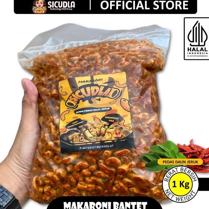 

FLASH SALE1 KILO - MAKARONI BANTET SICUDLA Cemilan Pedas Jeruk Food Snack