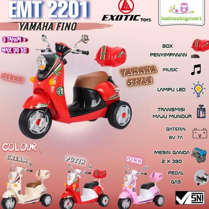 Diskon Motor Aki Anak Scoopy Exotic Toys Emt 2201