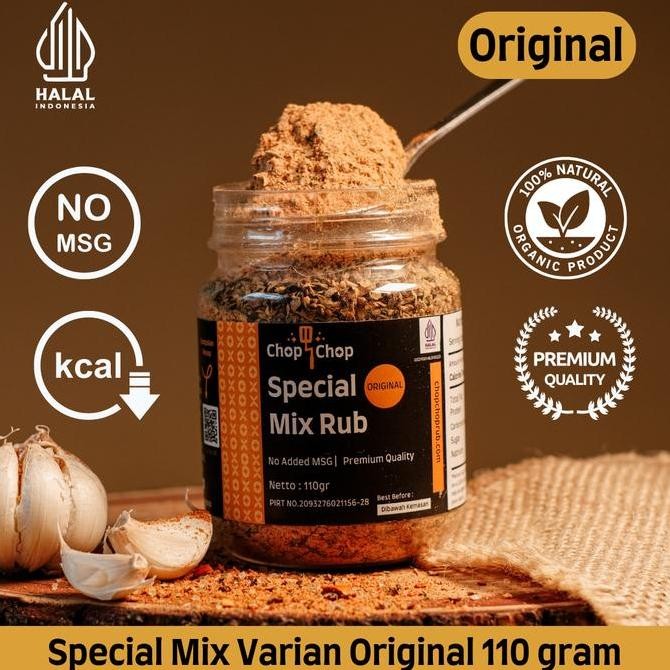 

Chopchop Special Mix Rub Original Bumbu Marinasi Rendah Kalori 110gr