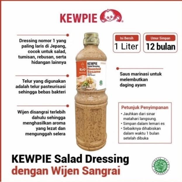 Kewpie Salad Dressing Roasted Sesame / Wijen Sangrai 1 LIter