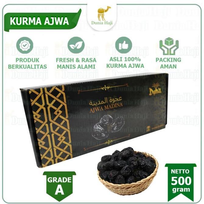 

Dunia Haji - Kurma Ajwa (Kurma Nabi Asli Madinah) 500gr