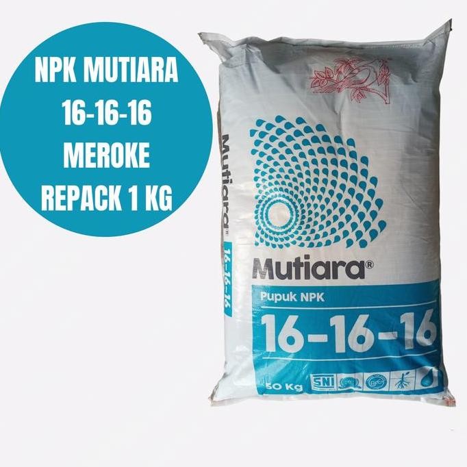 

Terlaris Pupuk Lengkap Npk Mutiara 16-16-16 Repack 1Kg
